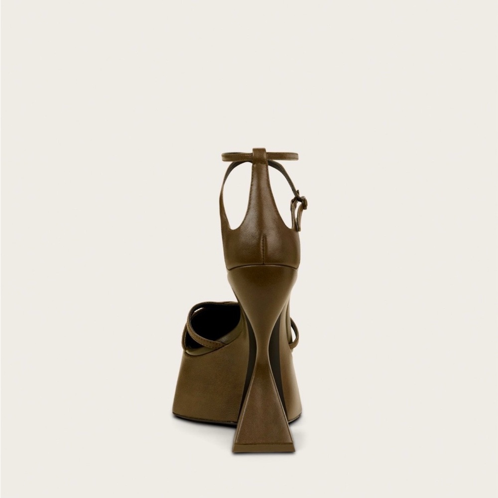 cult gaia Olive Sculptural Platform Ankle-Strap Pump - Picture 4 of 5